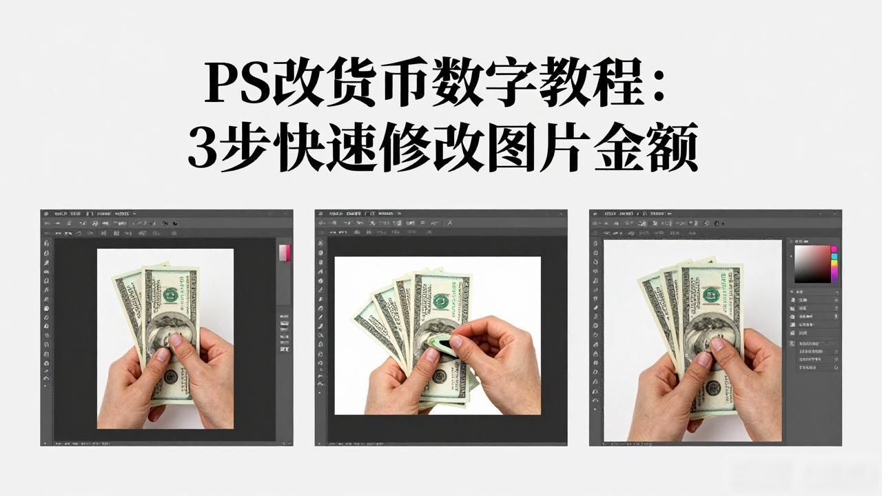 修改图片金额_ps改货币数字_PS仿制图章修补画笔教程