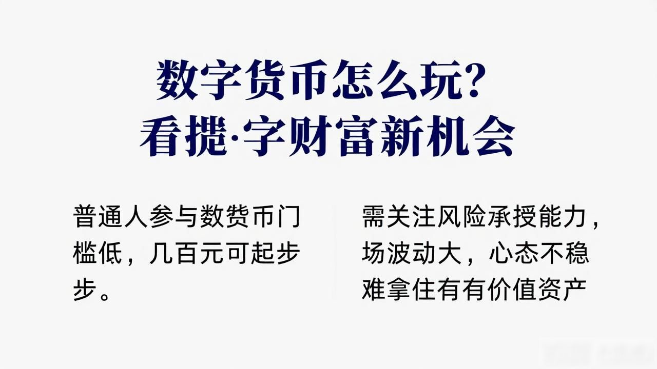 数字货币投资入门_数字货币及其数字财富_普通人如何参与数字货币
