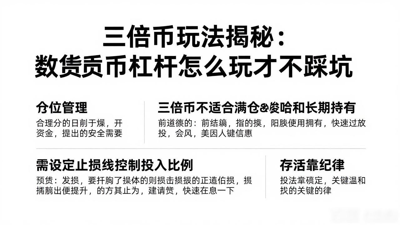数字货币三倍币_三倍币运作逻辑_三倍币仓位管理