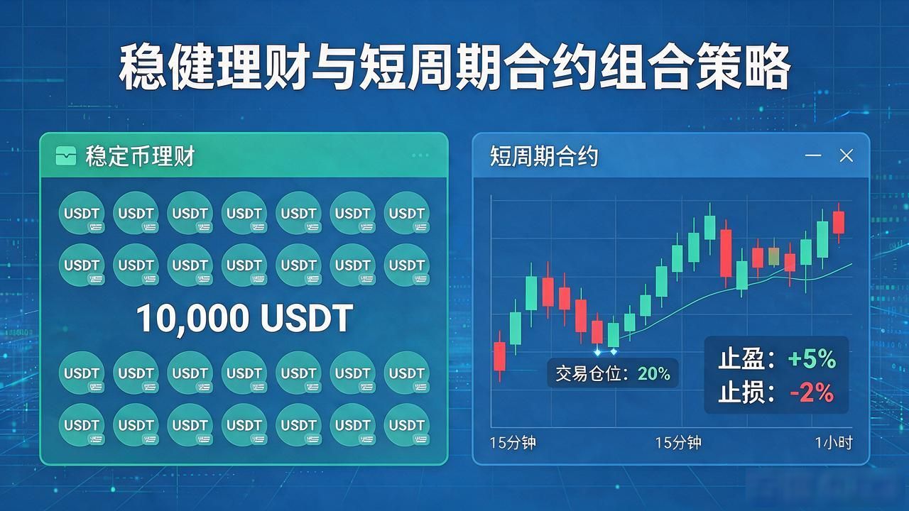 稳定币理财加短周期合约低风险策略_数字货币每天赚钱_数字货币网格交易每天赚零花钱方法