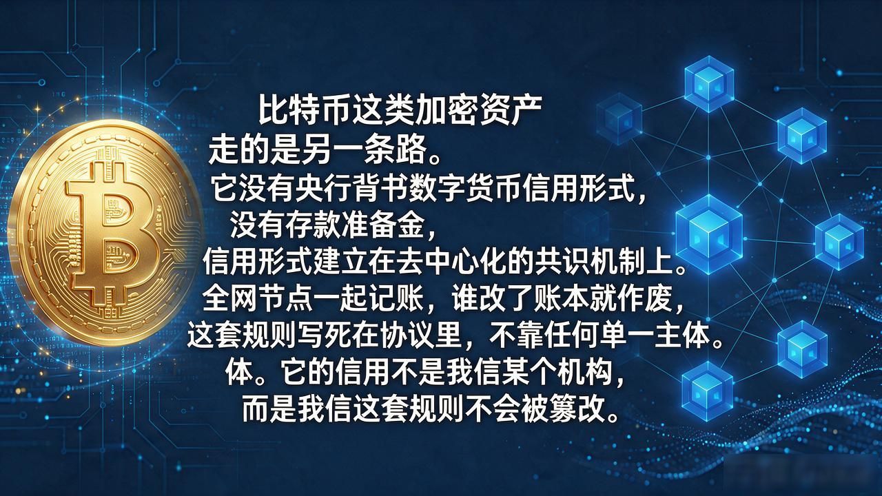 数字人民币与比特币信用形式区别_数字货币主权信用与技术信任对比_数字货币信用形式