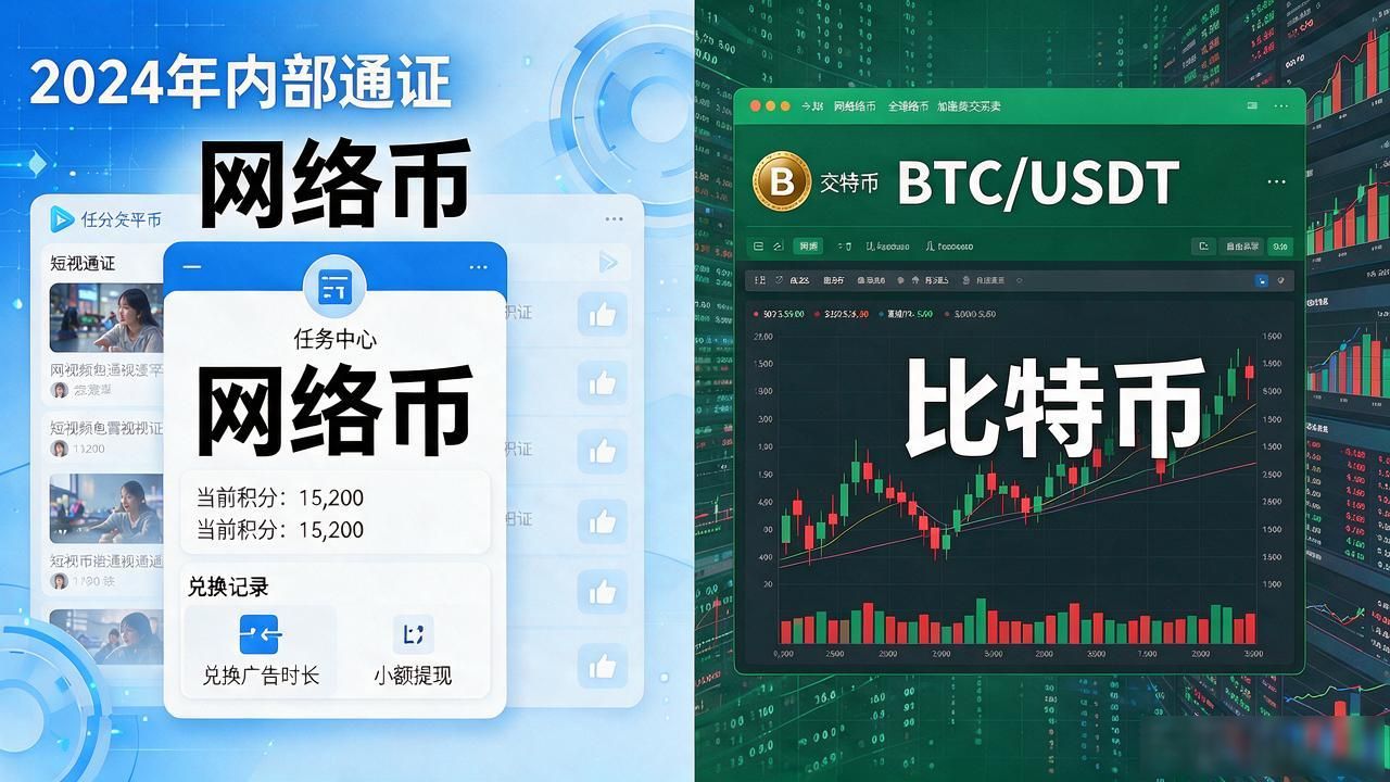数字货币中的网络币_网络币和比特币的区别_短视频平台内部通证风险