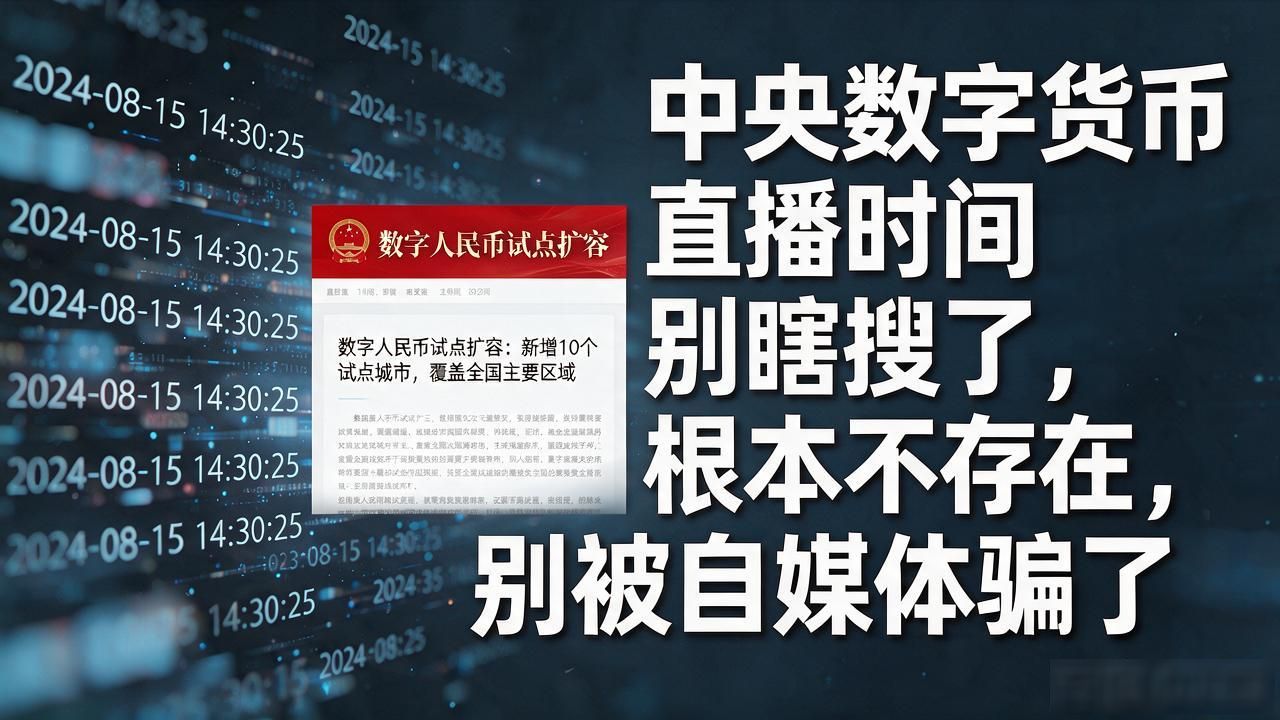 中央数字货币直播时间_数字人民币直播骗局_央行数字货币官方发布渠道