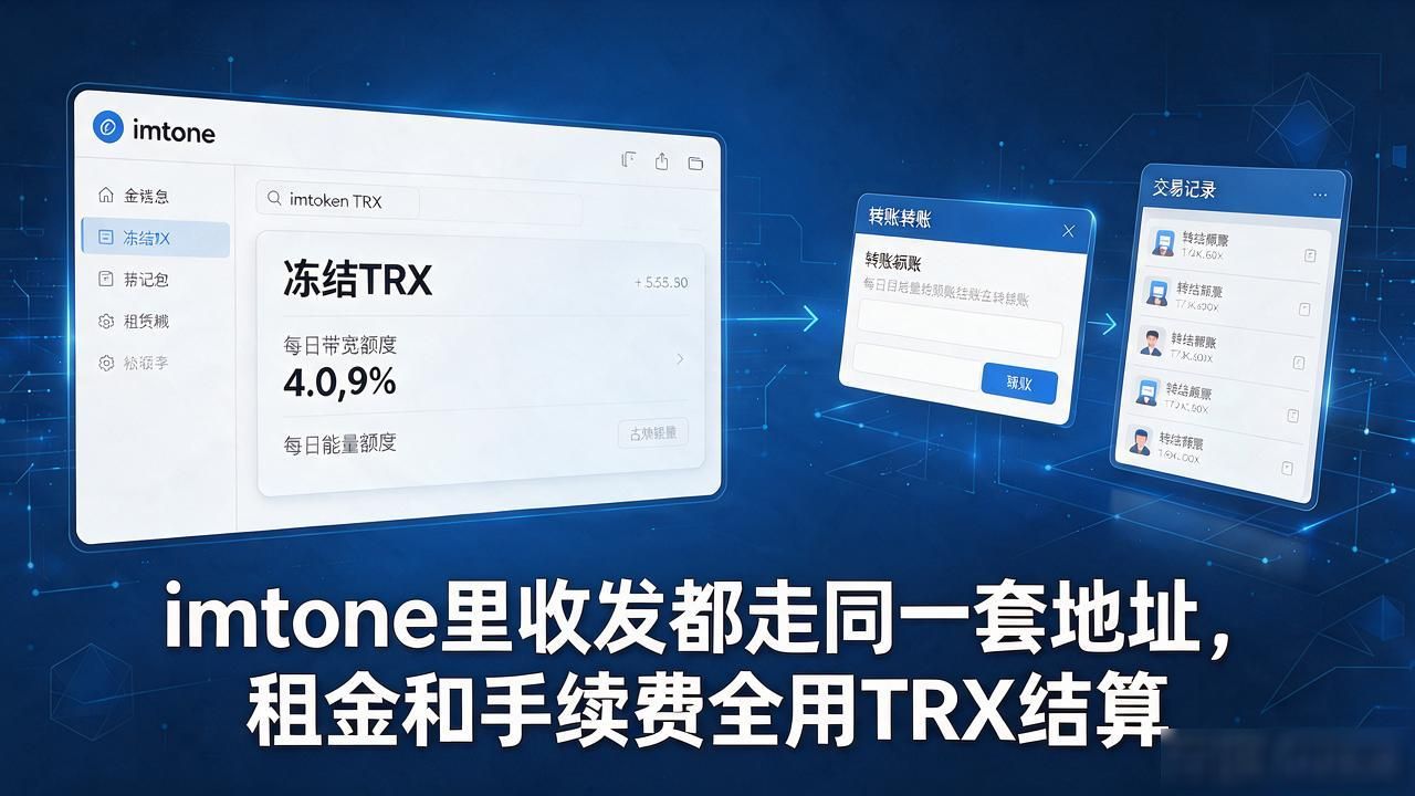TRX租赁imtoken操作_imtoken钱包trx怎么租赁_冻结TRX带宽能量收益