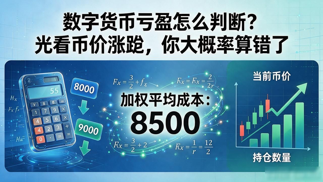数字货币亏盈怎么判断_计算真实持仓成本_考虑交易手续费和加仓减仓影响