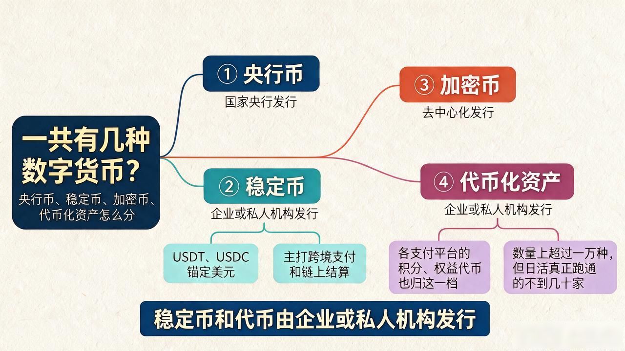 数字货币分类维度_央行数字货币与稳定币区别_一共有几种数字货币