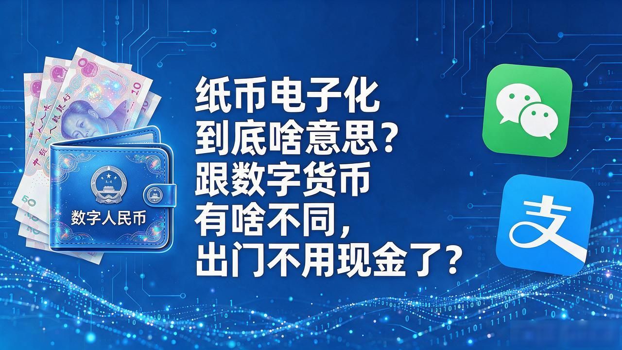 数字货币和纸币电子化_数字人民币与纸币区别_柜台现金电子化